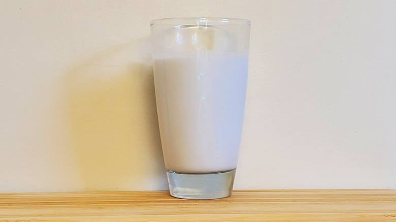 glass of coconut milk