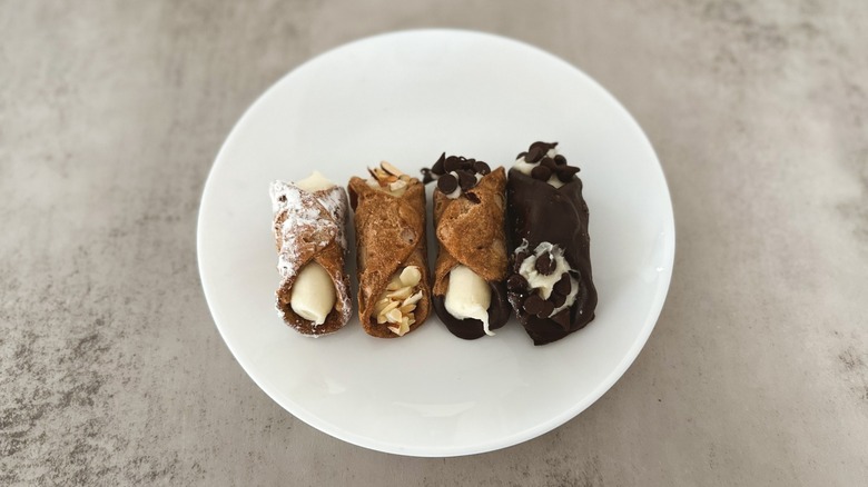 four types of cannolis