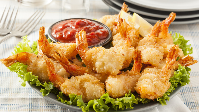 Coconut shrimp with cocktail sauce