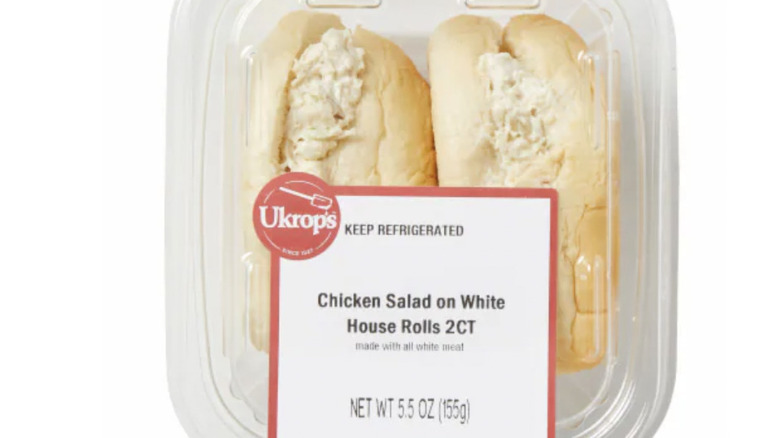 Chicken salad sandwich in container