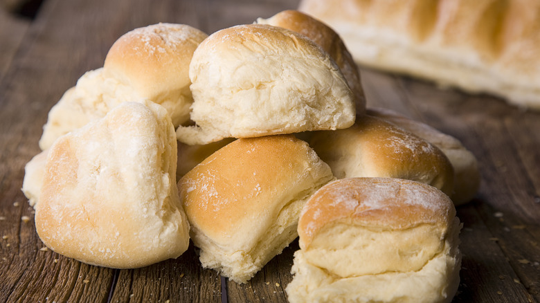 House rolls on table