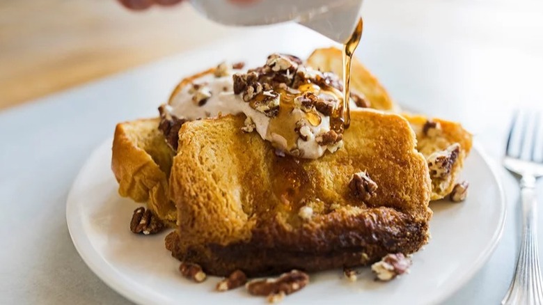 French toast on plate 