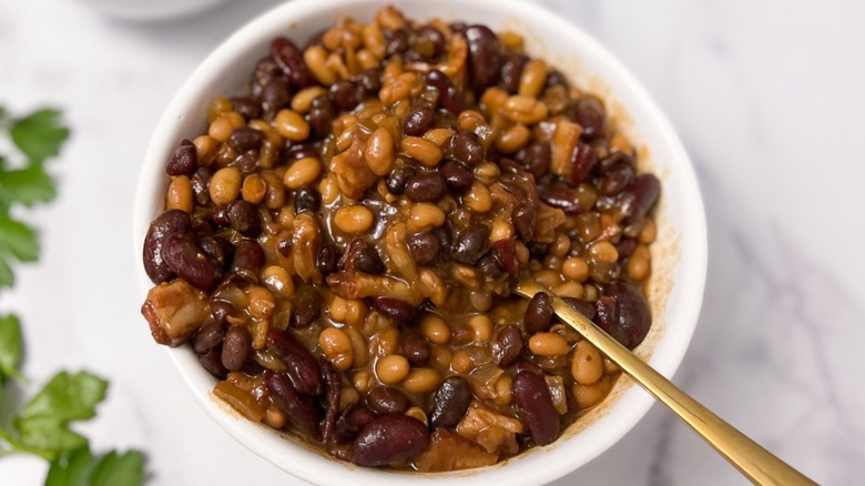 Bowl of baked beans