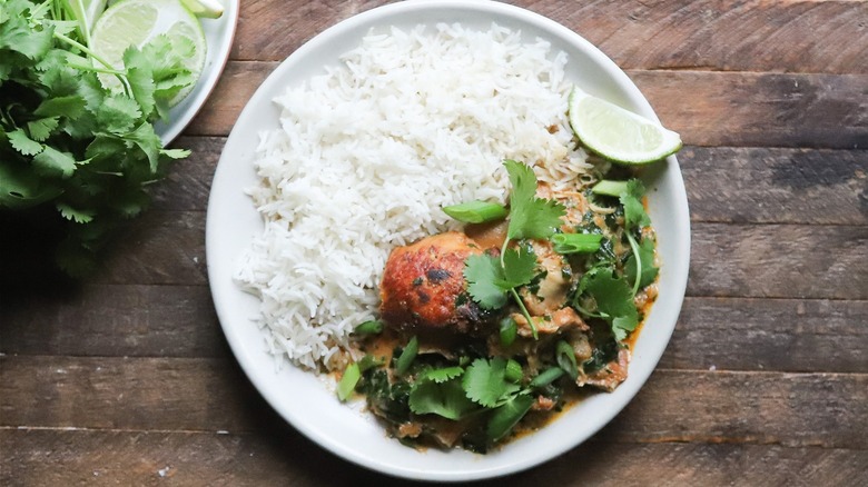 Coconut curry chicken and rice