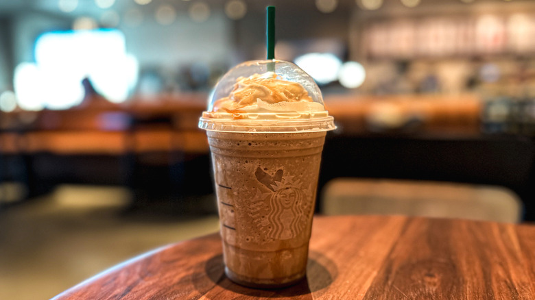 Eleven's Frappuccino on table