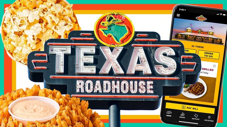 Texas Roadhouse sign, app