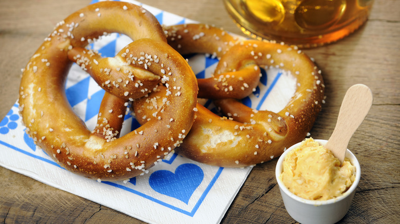 Pretzels with beer cheese