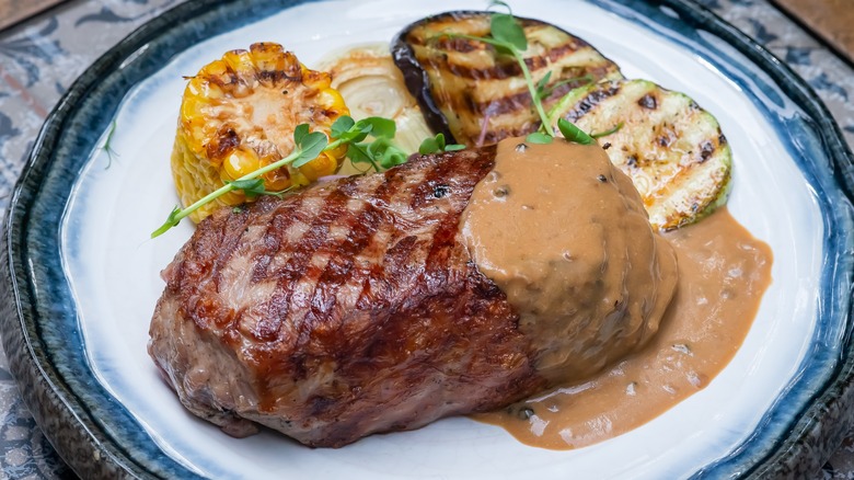 steak with grill marks