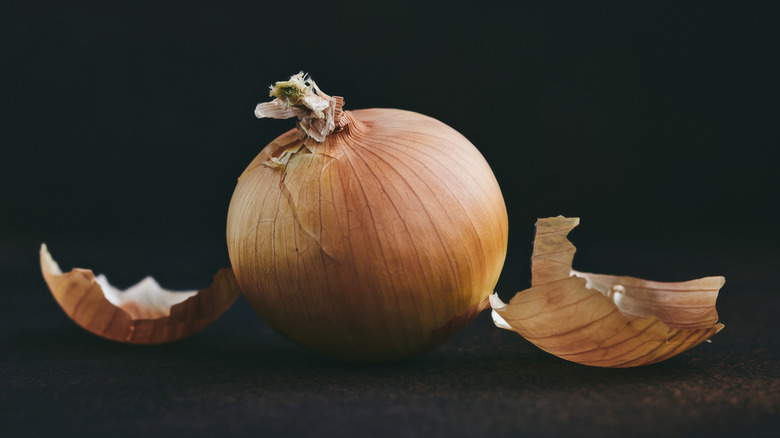 Onion with peel