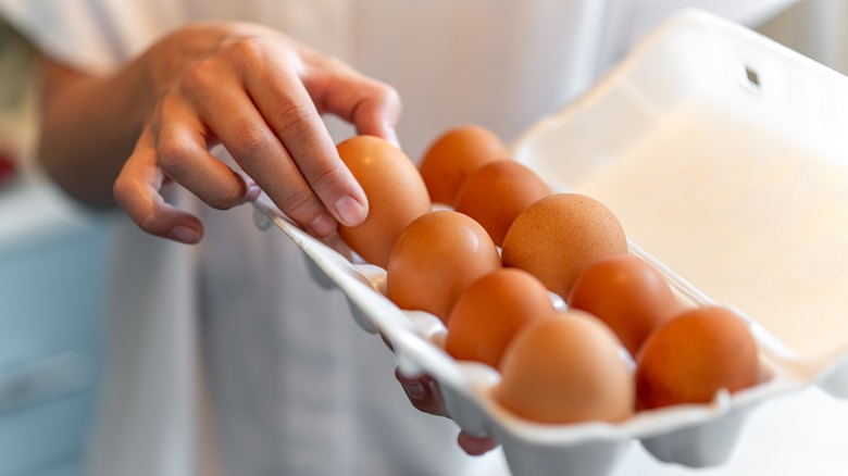 Eggs in container