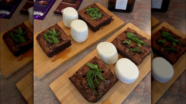 S'mores made with fresh mint