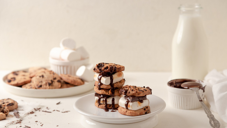 Shocolate chip cookie s'mores