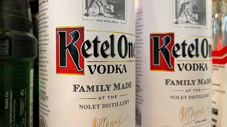 Ketel One vodka bottles