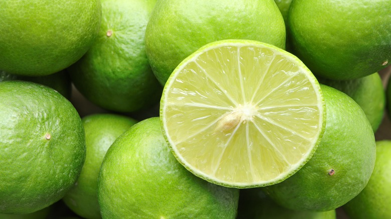 close up of limes