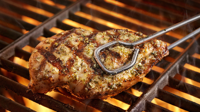 Chicken breast on the grill