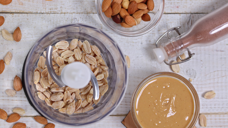 peanuts in food processor