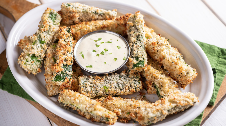 roasted zucchini spears with parmesan