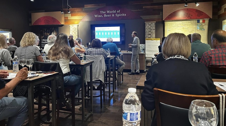 Champagne tasting class at Total Wine