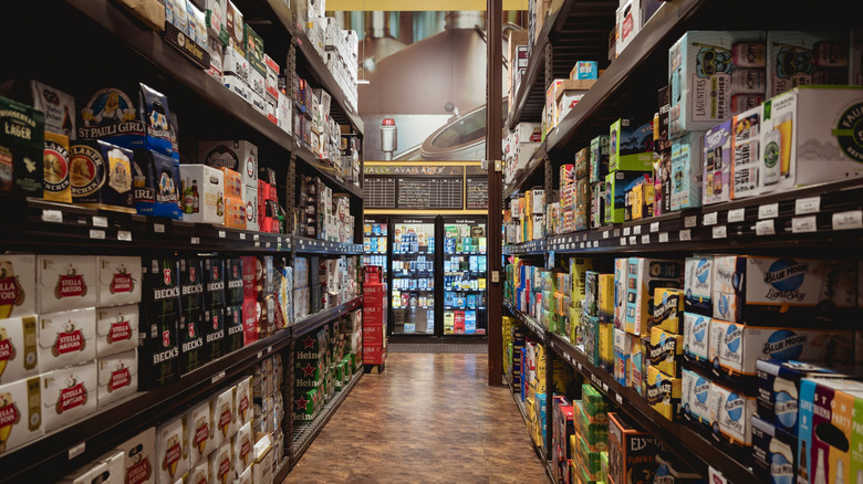 Aisle at Total Wine with beer