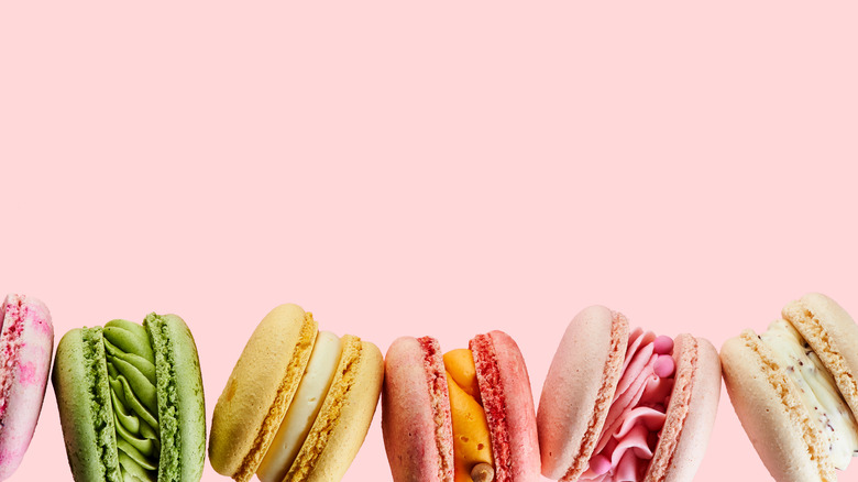 Assortment of French macarons 