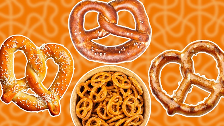 Various types of pretzels