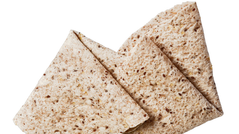 Amaranth tortilla on white background