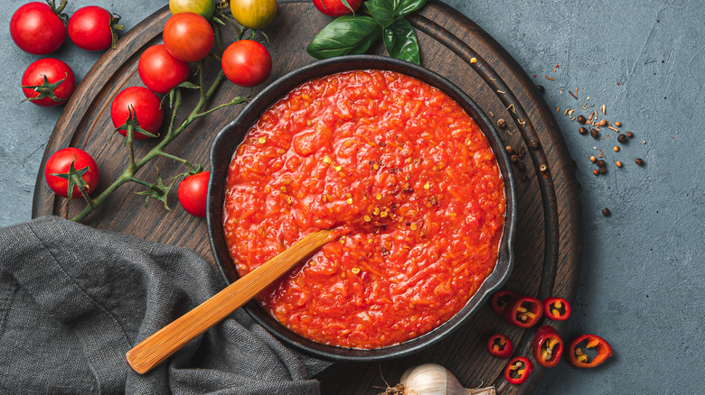 marinara a cast iron pan