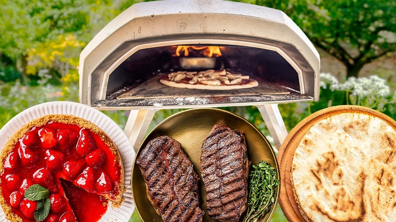 foods beside pizza oven