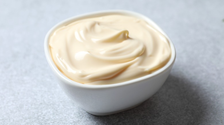 Mayonnaise in a bowl