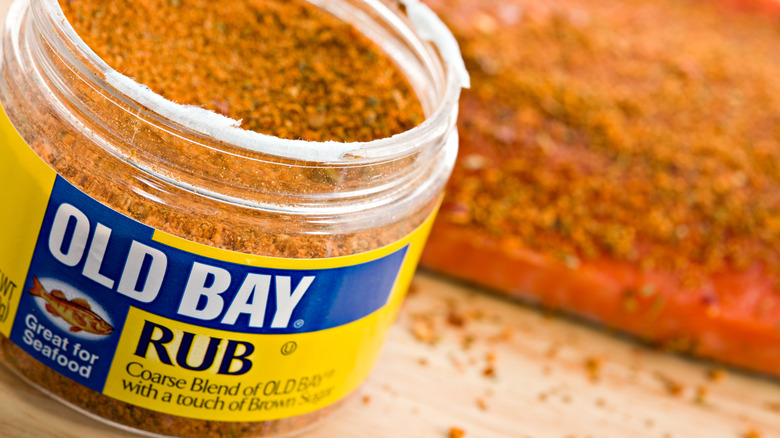 Old Bay seasoning in a jar