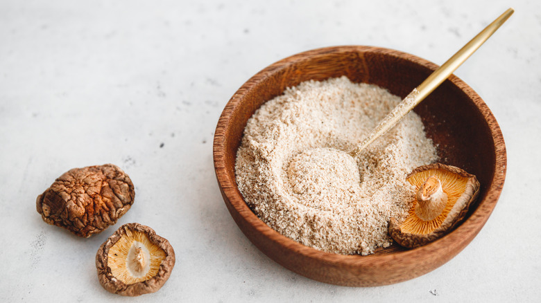 mushroom powder in a bowl