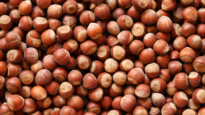 A bowl of hazelnuts