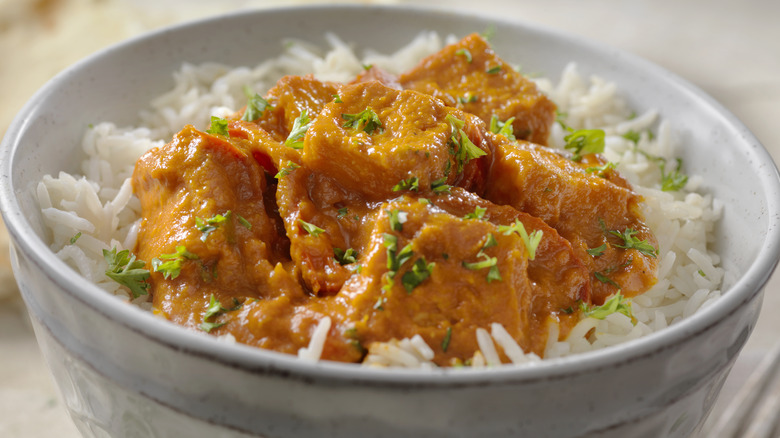 tofu curry with rice