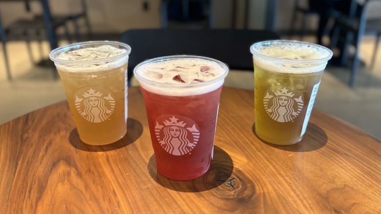 Collection of tea drinks