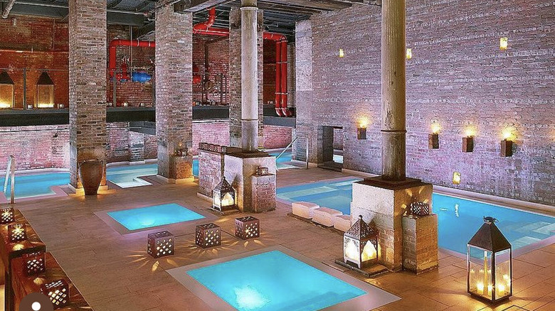 AIRE spa pools and lanterns