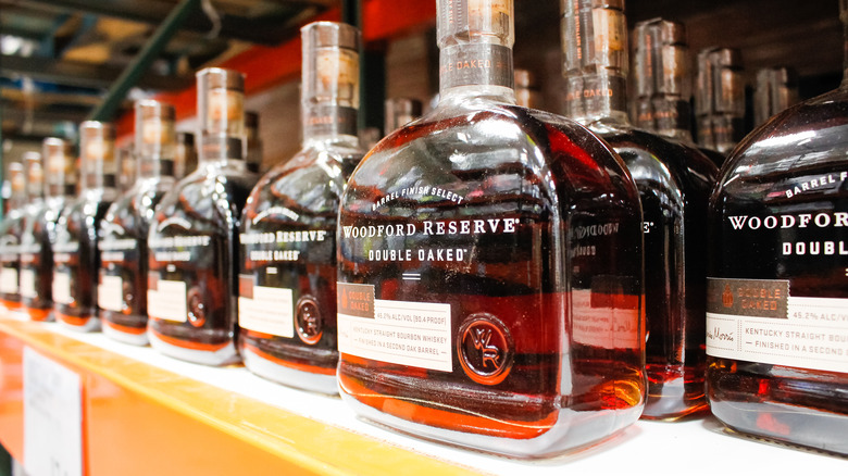 woodford reserve bottles displayed on store shelf