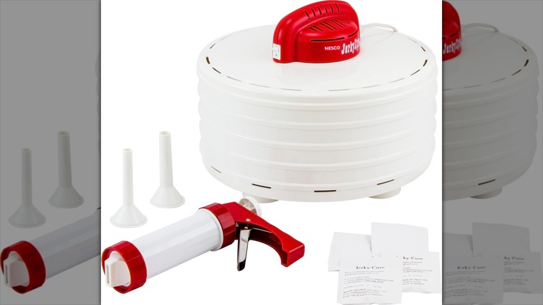 Nesco JerkyXpress Food Dehydrator with jerky gun and spices