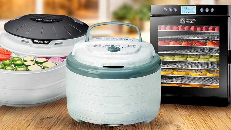 Three types of food dehydrators