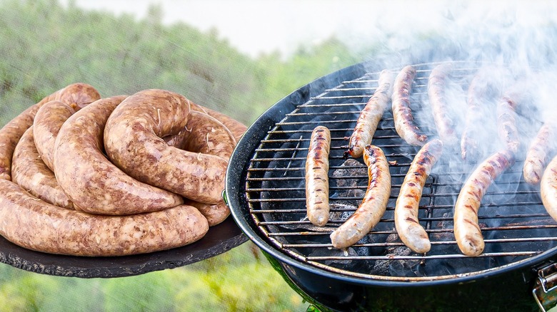 Sausages with grill