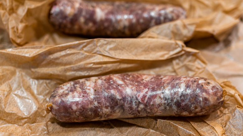 Sausage with casing 