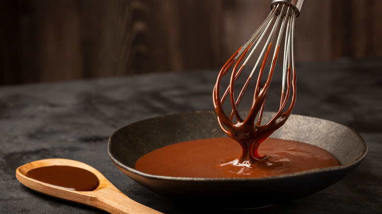 chocolate ganache whisk spoon 