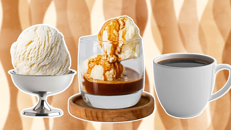 Affogato in clear glass