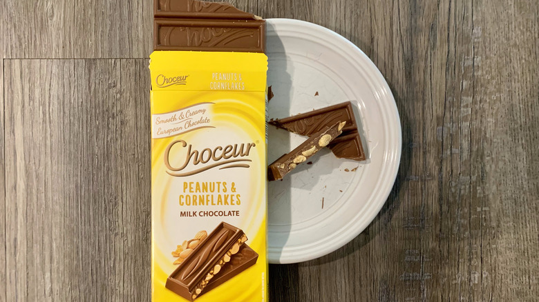 Choceur peanuts and cornflakes milk chocolate bar