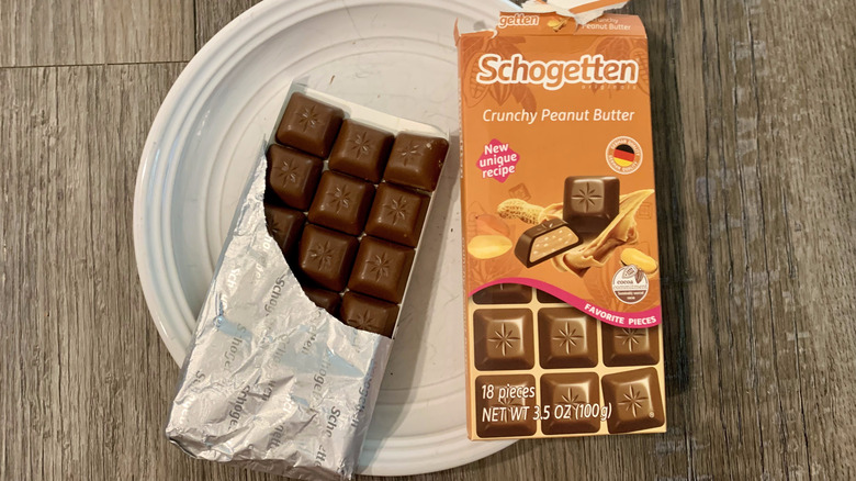 Schogetten crunchy peanut butter chocolate bar