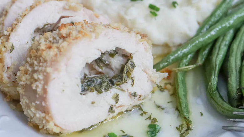 Close up of chicken kiev