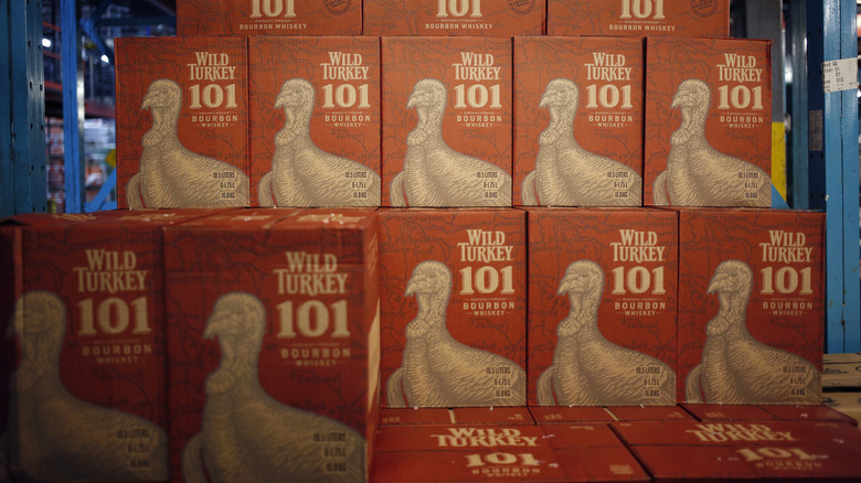 boxes of Wild Turkey