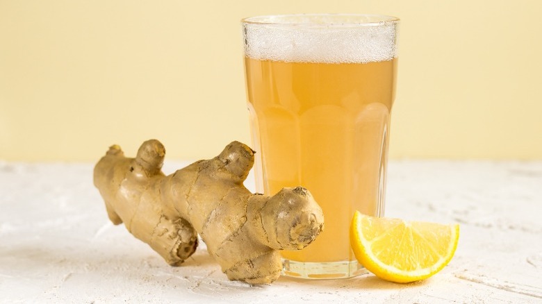 Ginger beer in glass