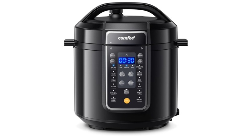 A Comfee' pressure cooker on a white background