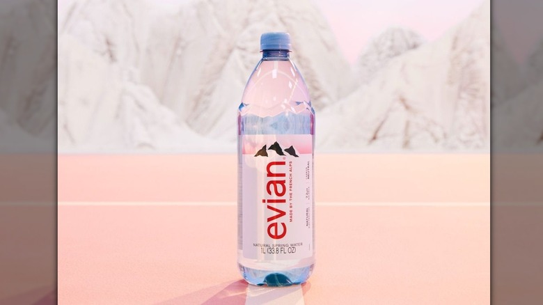 Bottle of Evian water