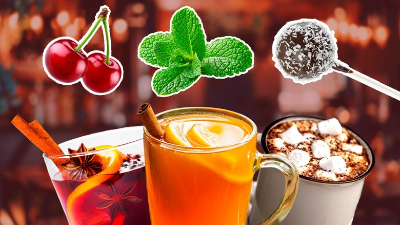 selection of hot drinks and garnishes